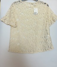 Elfenbeinfarbenes Spitzentop