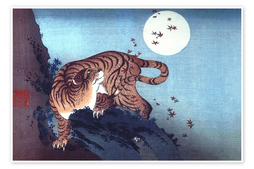 Poster der tiger und - poster, mond