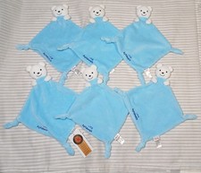 ?  6 x Aptawelt Teddy  ?  Schmusetuch  Aptamil Bär  blau Kuscheltuch Sigikid
