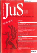 JuS Juristische Schulung 10/2022 - Zeitschrift für Studium und Referendariat