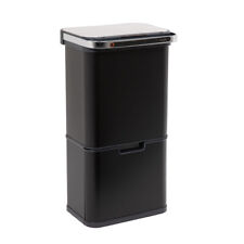 B-Ware Sensor-Mülleimer Mülltrenner 60L Abfalleimer Papierkorb Müllkübel Schwarz