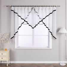 Transparente Gardinen mit Kräuselband Satinband Voile Vorhang Kuvertstore Weiß