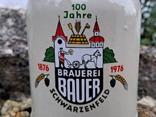 BRAUEREI BAUER SCHWARZENFELD Bierkrug Tonkrug Humpen Bierglas 0,5 Oberpfalz 1976