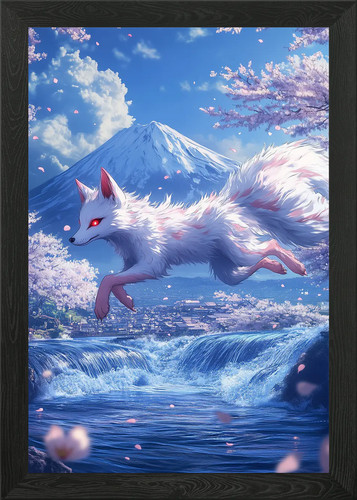 Fuchs geist über wasserfall - fuchs,