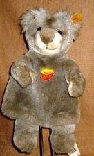 Steiff Handpuppe-Happy Kaola 32-30cm-grau-Knopf/Fahne/Brustschild-Zustand 2