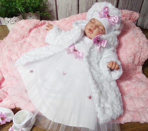 Taufkleid mutze mantel - taufkleid,