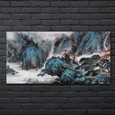 Malerei Asiatische Berg Baum