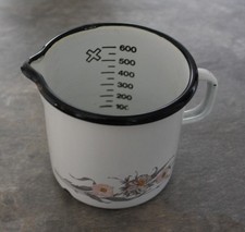 Emaille Milchtopf mit Motiv