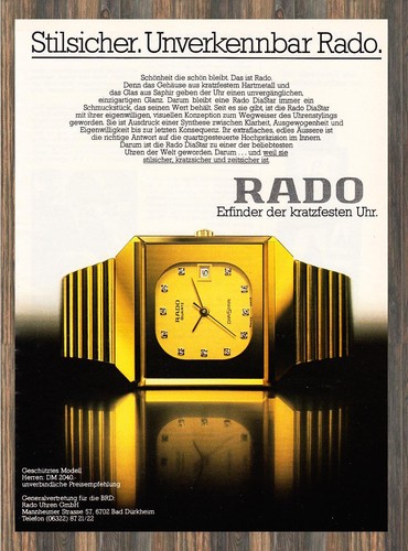 Rado diastar reklame - rado,