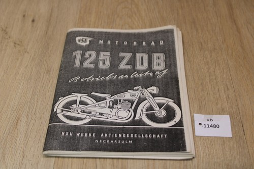 Nsu 125zdb bedienungsanleitung - 125zdb,