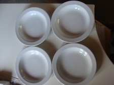 4 Suppenteller Bauscher weiden E weiß 21cm Durchmesser