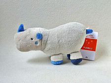 Pusblu Nashorn grau blau dm Stofftier Plüschtier Kuscheltier (T191)