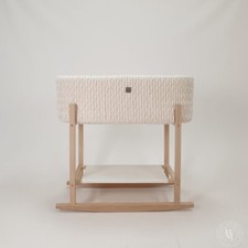 Stubenwagen Cosy in der Farbe Beige Bollerwagen mit Schaukelständer