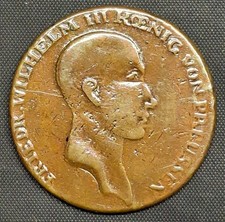 Preussen - Reichsthaler 1814 A Friedrich Wilhelm III. - zeitgen. Fälsch. Kupfer