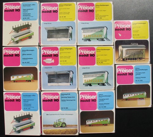 11x preiser zirkuswagen - 11x,