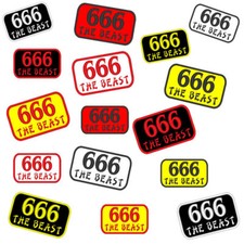 Aufnäher 666 Patch Rechteck