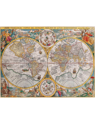 Puzzle 1500 weltkarte 1584 - puzzle,