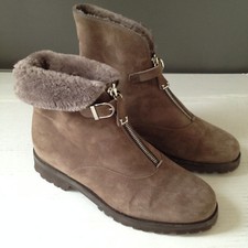 Unützer _ Lammfell Boots _ 37,5 _ Veloursleder _ Taupe _ NP 519 €