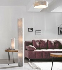 Fischer & Honsel Thor Deckenleuchte Shine-Design 3-fach E14 Stoffschirm grau ...