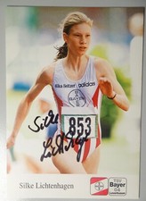 Silke Lichtenhagen Autogramm | Sprint, Bayer Leverkusen, Dt. Meisterin
