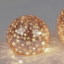LED Deko Kugel STERNE rose D