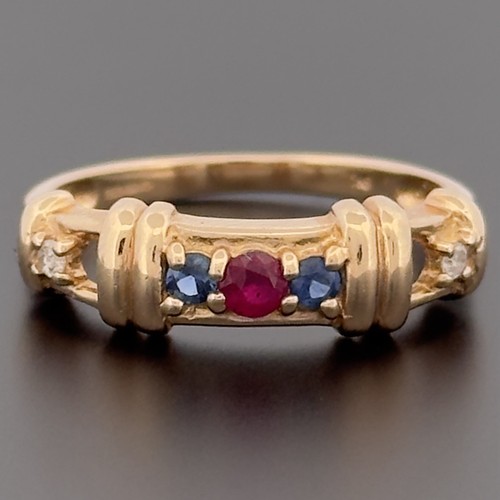 Cluster ring gelbgold - 9,