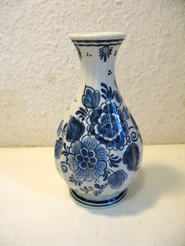 Kleine blumenvase blauw - kleine,