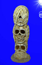 1A Aquarium Deko❤️ TOTENKOPF HÖHLE "HÖREN SEHEN SCHWEIGEN" ❤️ Dekoration Zubehör