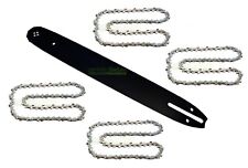 40 cm 1,3 mm 3/8" 57 TG Schwert + 4X Kette -Set für Florabest / Atika Kettensäge