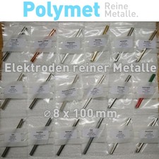Refraktärmetalle Rund Stab 8 x 100 mm Element Probe Anoden Elektroden