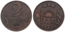Lettland - Latvija 2 Santimi
