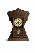 Antike Kaminuhr Pendeluhr Holz