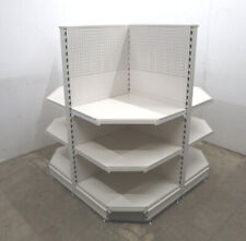 Regal Insel weiß Eckregal Lochwand Böden Verkauf Gondel Angebot Präsentation