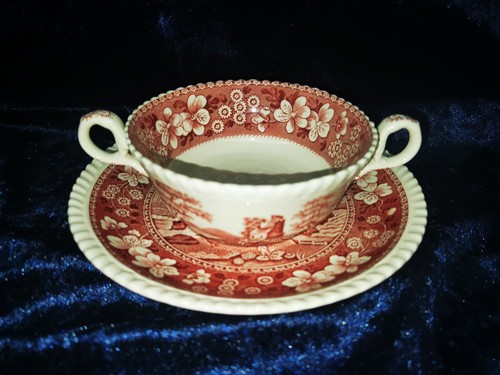 Spode pink tower - spode, suppentasse