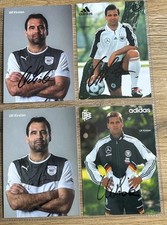 4x Autogrammkarte Ulf Kirsten Nationalspieler DFB Dynamo Dresden og Unterschrift