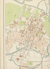 KARTE "Oxford" aus dem Royal Atlas of England & Wales 35 cm x 23 cm; - wunderschön