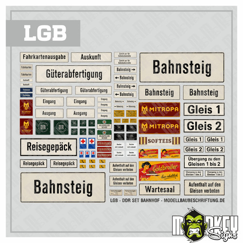 Lgb ddr bahnhof schilder - ddr,