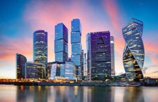 Wandbild: Russland - Skyline von Moskau, Modern International Bussinec [...]