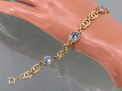 Art deco armband gold - gold, double