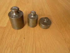 3 alte antike Messing Gewichte