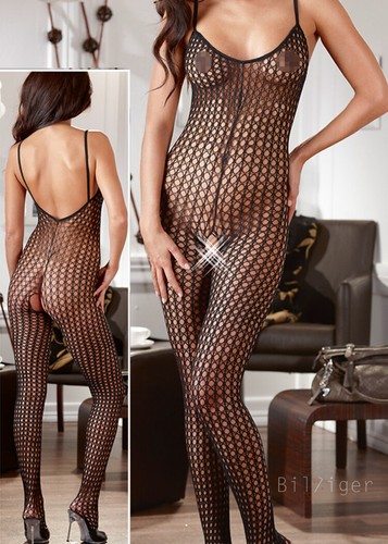 Catsuit schritt offen l xl - s,