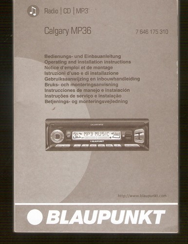 Blaupunkt bedienungsanleitung - blaupunkt,