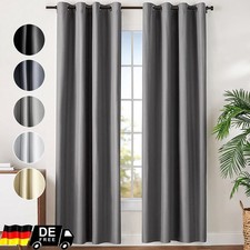2er Set Vorhänge blickdicht Thermogardine Gardine Verdunklung Vorhang mit Ösen
