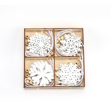 24pcs Holz Ornamente