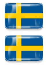 2x 3D Gel Aufkleber Schweden