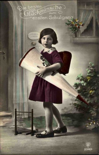 Gratulation 1929 schulgang - gratulation,