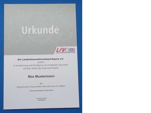 Verleihungsurkunde bayerische - verleihungsurkunde,