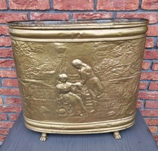 Schöner alter Schirmständer oval 3 Tatzenfüsse Galanterie -Szene 