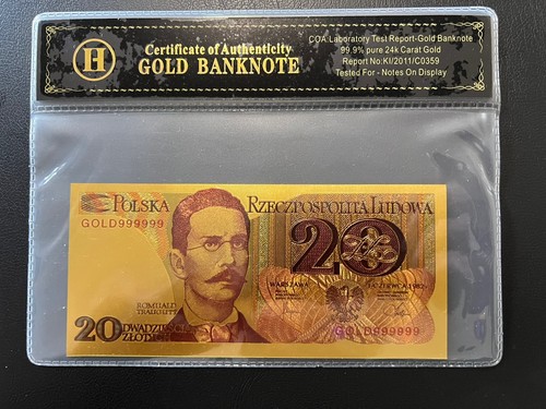 Polen zlotych gold banknote - polen,