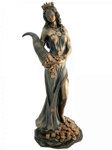 Göttin fortuna bronze figur - fortuna,